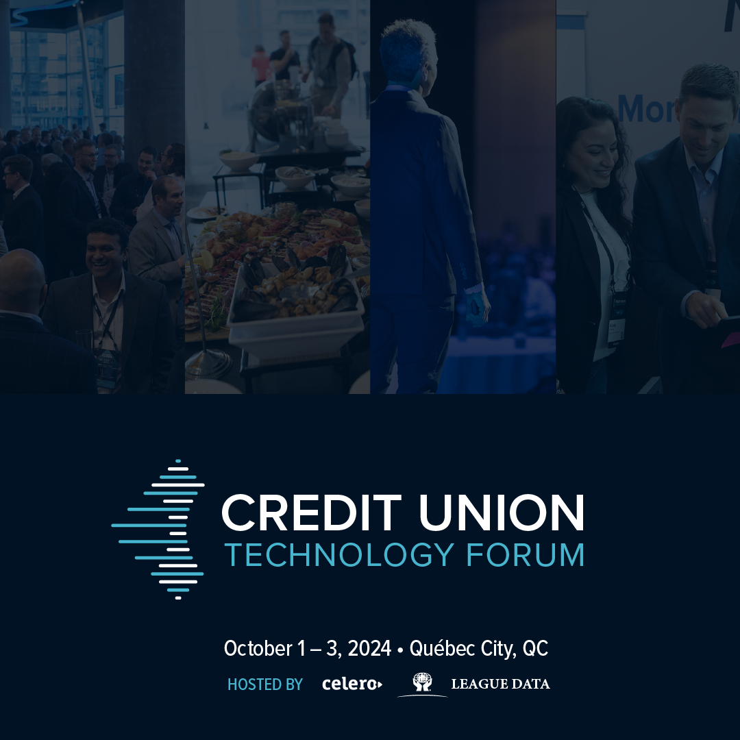 Credit Union Technology Forum logo, date and host logos.